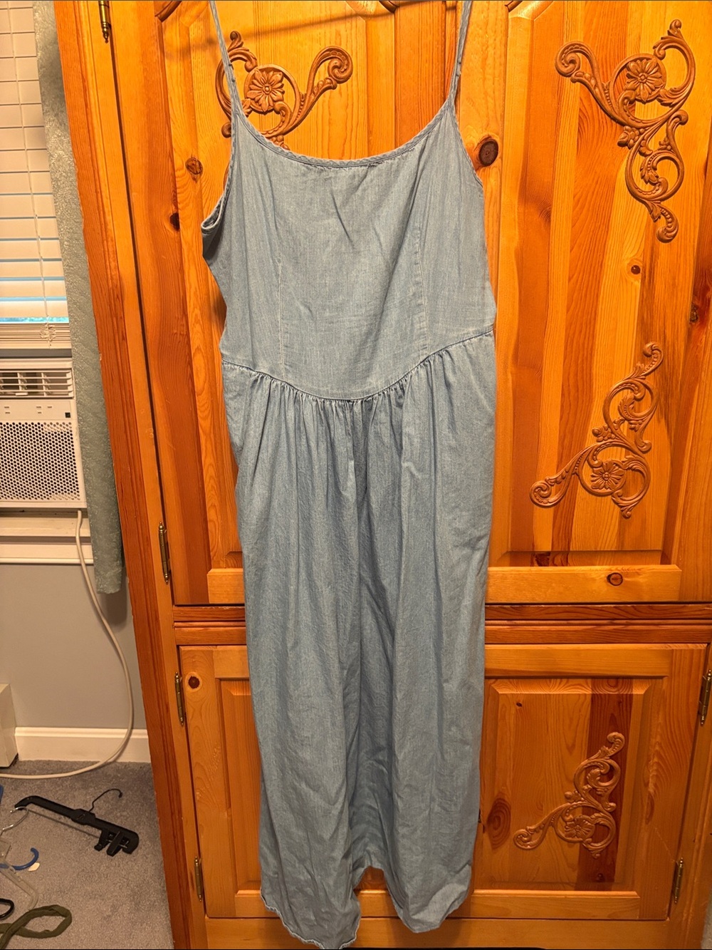 GAP Light Denim Dress with Elastic Neckline